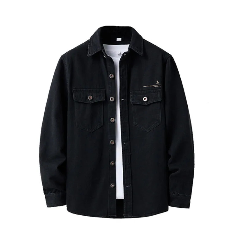 denim jacket mens retro Jean Coats streetwear fashion Jean jacket mens lapel denim jacket cotton bomber jacket240806