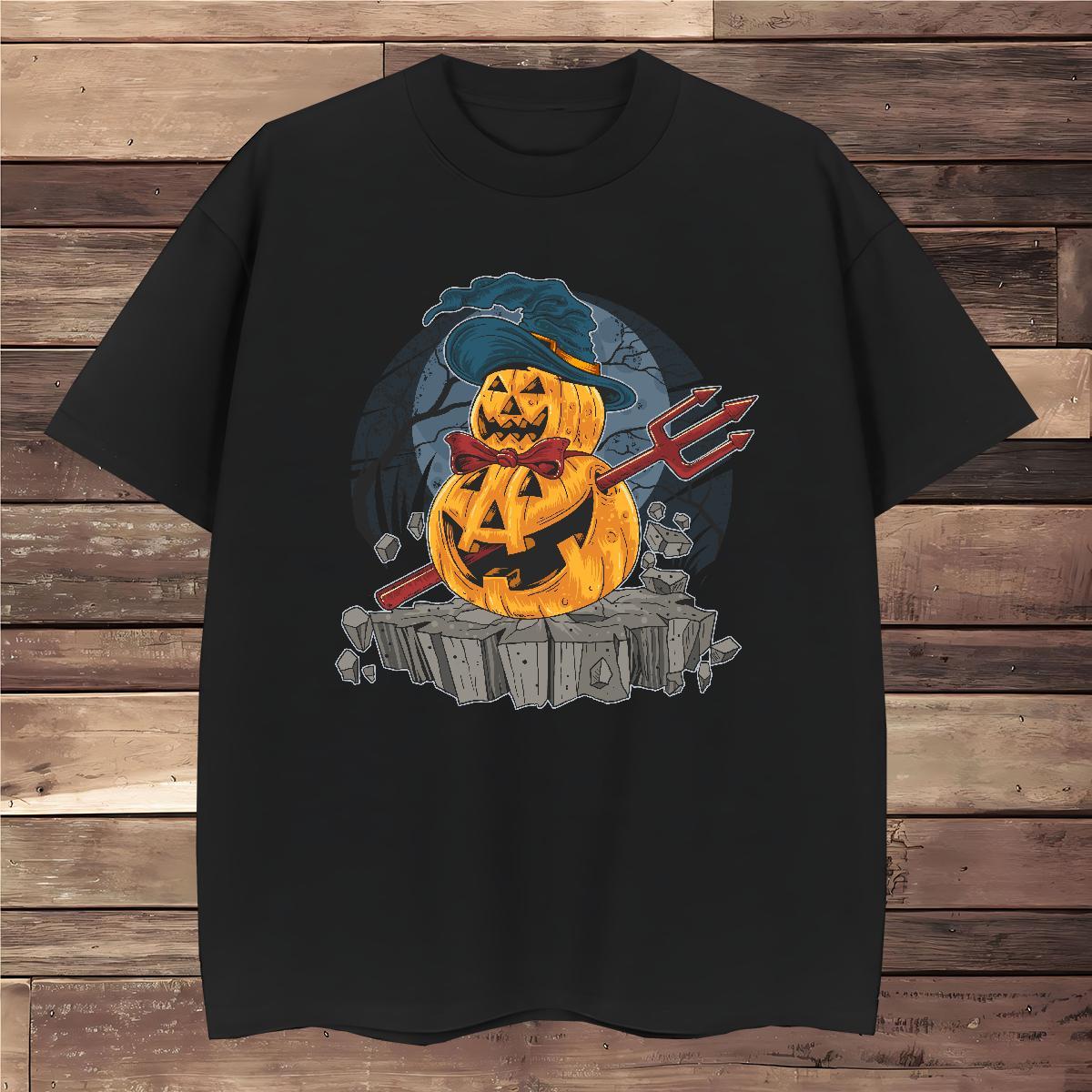 Soft Men Tops Tees 230g 100% Cotton pumpkin T-Shirts Sports Casual Short Sleeve O-Neck DIY Printed New Designer Top Tees