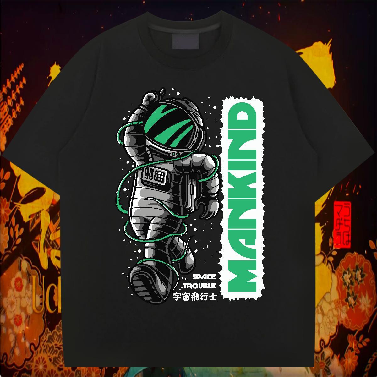 Man T Shirts 230g 100% Cotton universe Casual Daily Wear Breathable Short Sleeve Graphic Mens Tshirts Classic Brand Tees