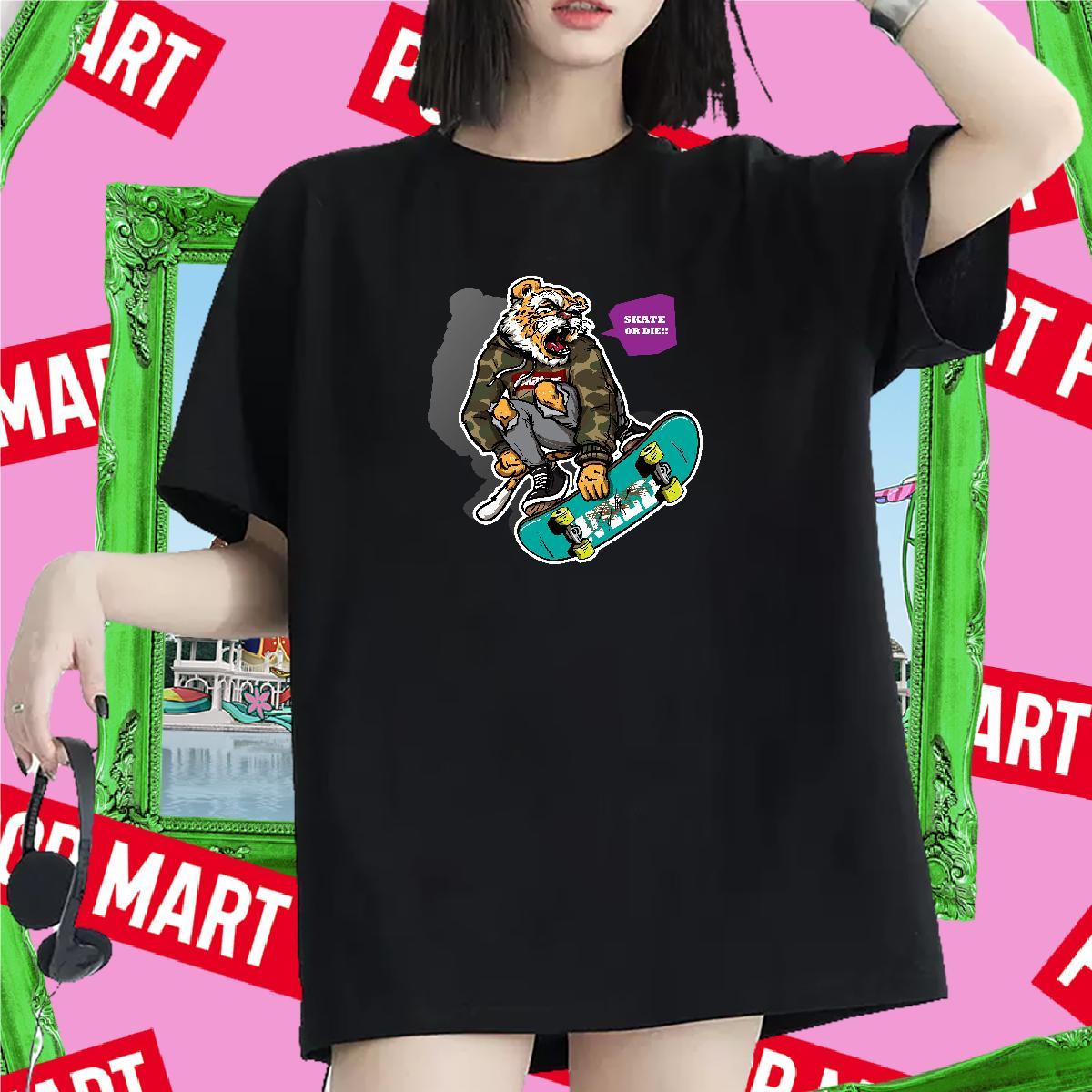 Brand T shirt Breathable Short Sleeve Women Tshirts Custom Cartoon Daily Wear 230g Cotton DIY Tee Shirt