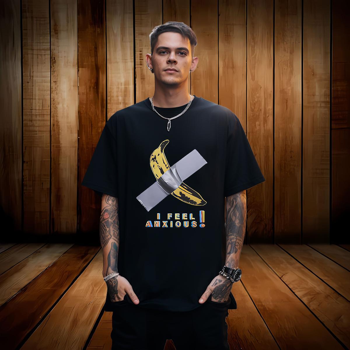 Men T Shirts 230g 100% Cotton fruit Anime Printing Street Breathable Soft Floral Print Men Tops Tees Custom Comfortable Tee Shirt