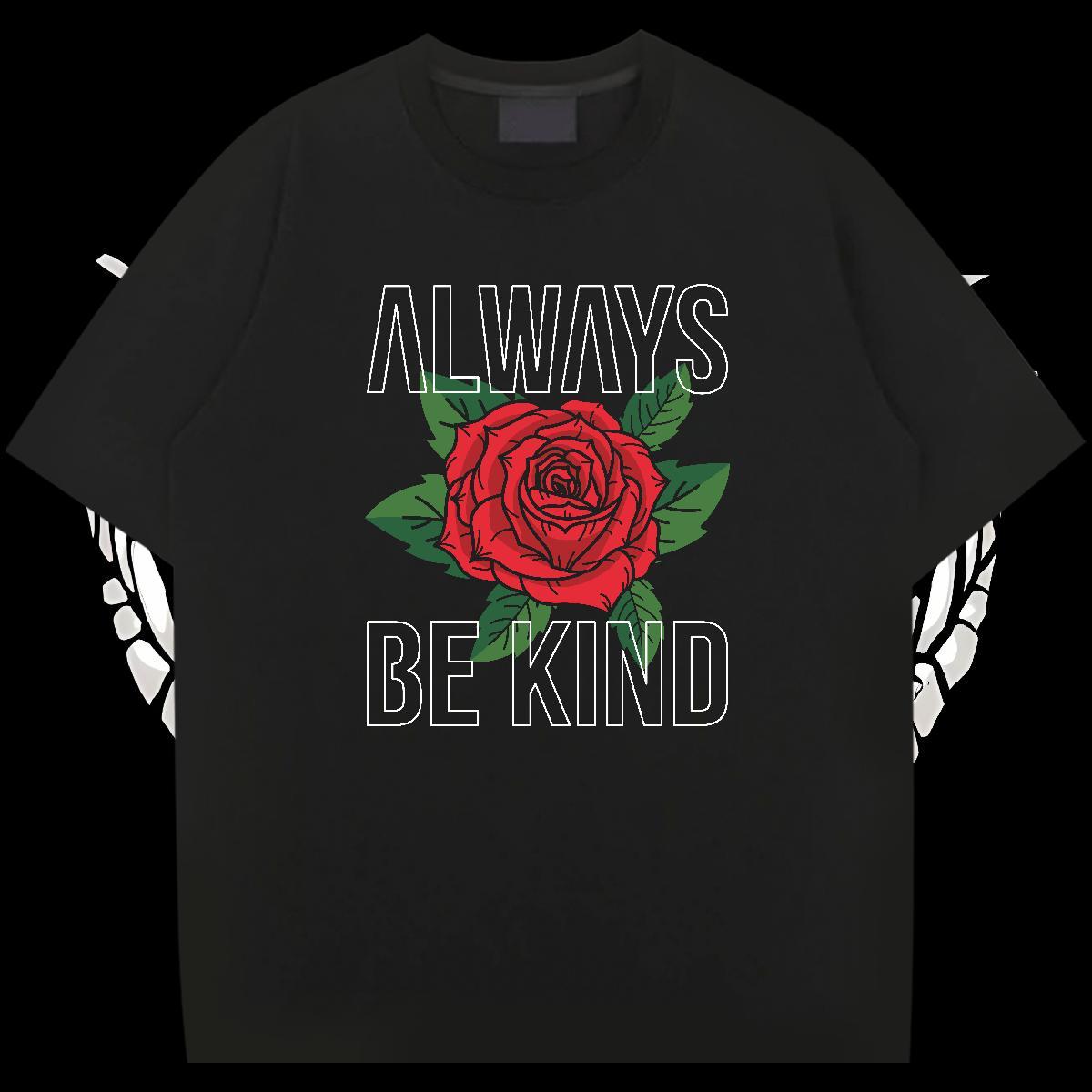 2024 Summer T-Shirts 230g Pure Cotton flower Anime Printing Street Clothings O-Neck Short Sleeve Wholesale Men Tees Cartoon Printing L-4XL