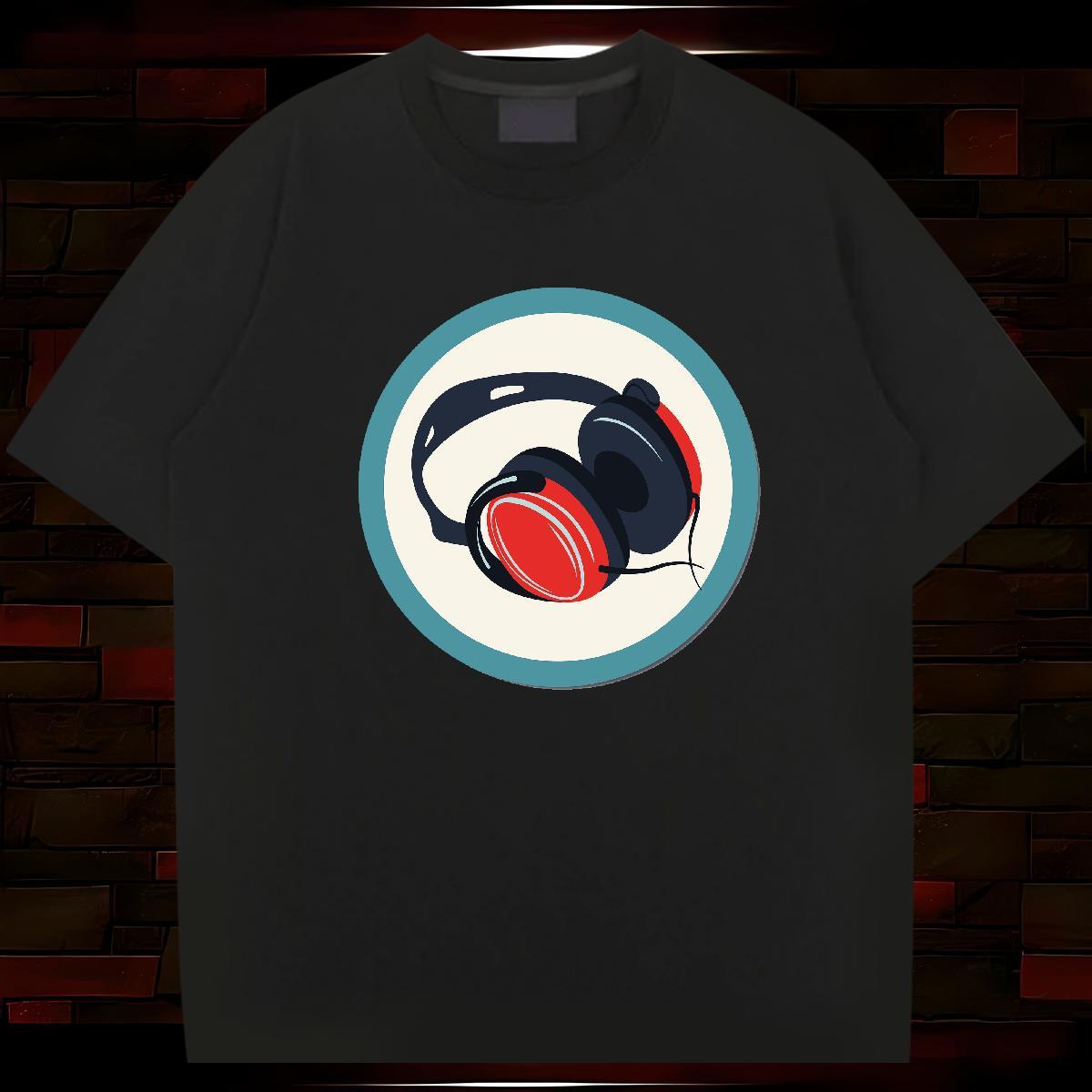 T shirt 230g Cotton painting Casual Beach Breathable Crew Neck Cartoon Printing L-4XL Tshirts Classic Loose Fit Tees