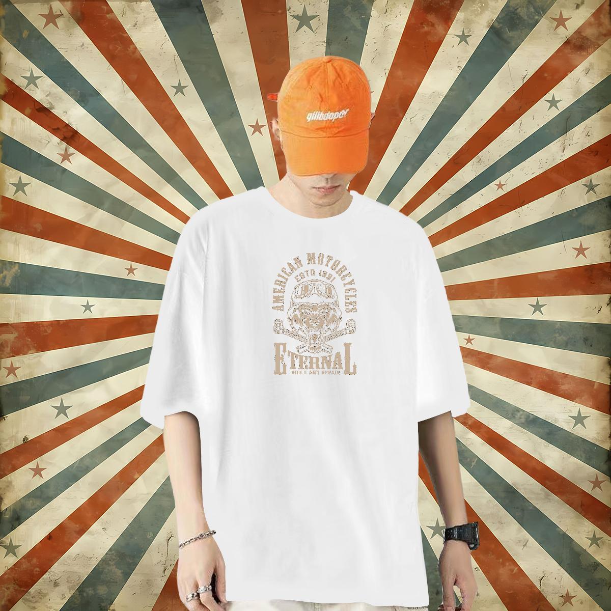 Designer T-Shirts 230g 100% Cotton Sports Casual Tshirts O Neck Short Sleeves Comfortable Mens Tshirts DIY Anime
