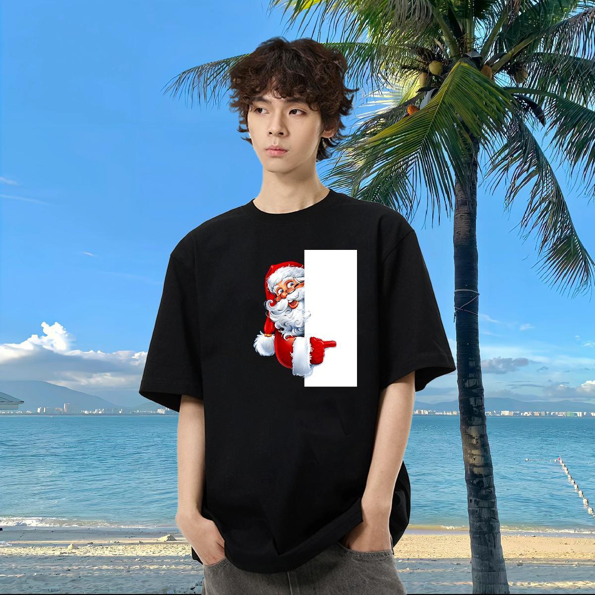 Brand T Shirt For Man 100% Cotton 230g Hip Hop Top Tees Short Sleeve Soft Loose Tshirts Floral Print