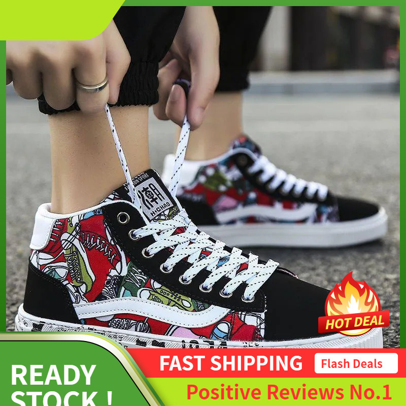 Running Ddmysports Men Shoes Igh Top Sneakers Casual Shoe White Red Black Versatile Comfort Outdoor Sneaker