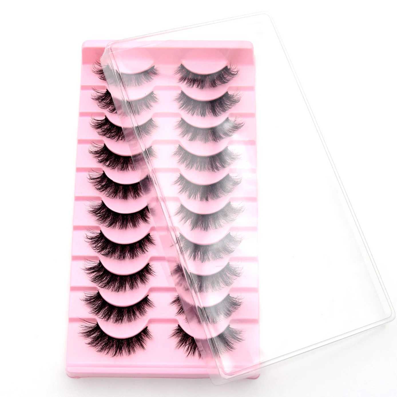 Visofree 3/10 pairs of artificial mink eyelashes makeup eyelashes thick fake Cils natural eyelash extensions handmade fake eyelashes W240803