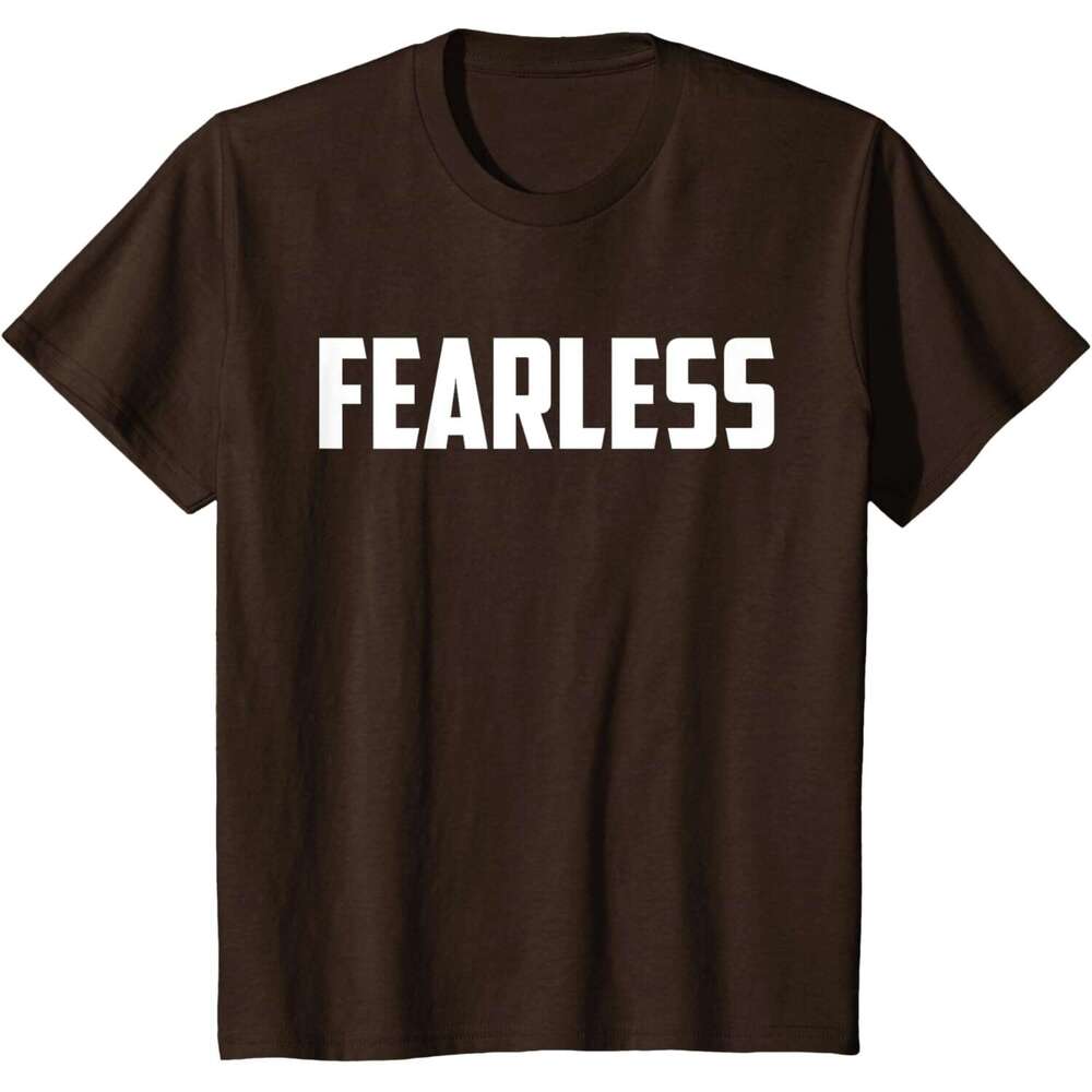 T shirt Mens Tee shirt, Fearless and Strong Motivational Quotes T-Shirt shirts tshirt graphic tee Casual tops summer clothes Short sleeve Free shippin
