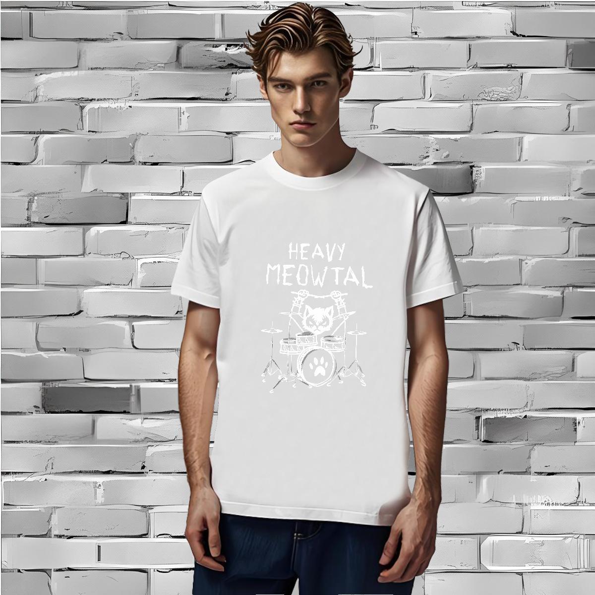 Mens T Shirts 100% Cotton 230g cat Casual Beach Short Sleeve O-Neck Custom Cartoon Men Tops Tees Fashion Soft Tshirts