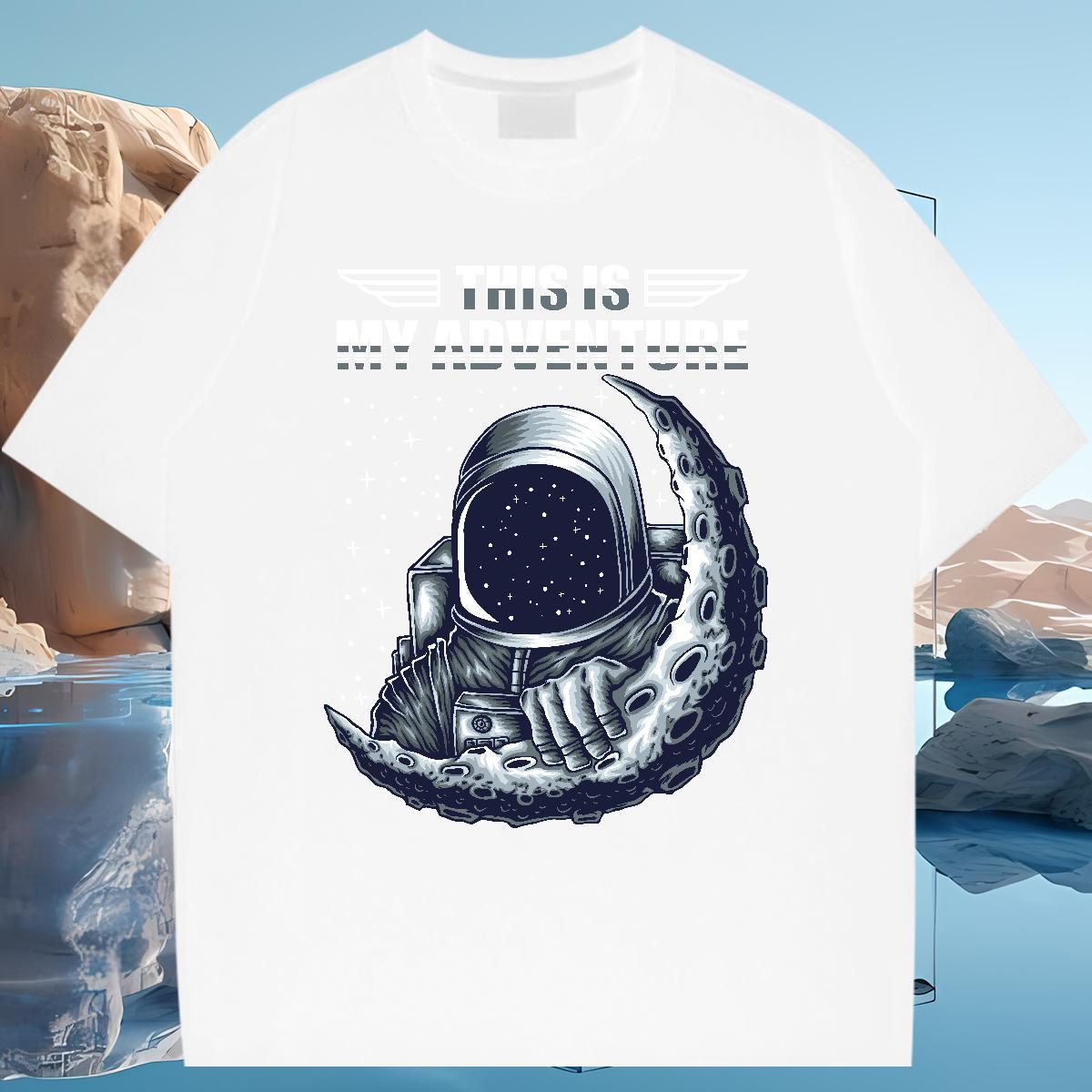 T-Shirts for Men 230g Pure Cotton universe Street wear Hip Hop Short Sleeve O-Neck White Plus Size Tshirts Classic Casual Designer Top Tees