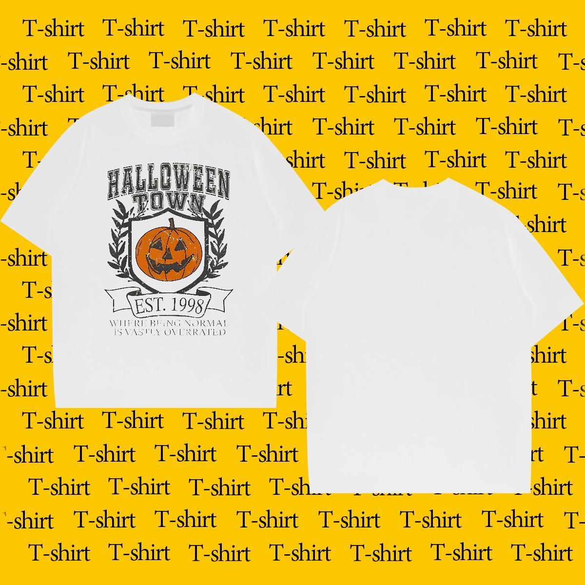 Fashion Casual Mens T Shirts 230g 100% Cotton pumpkin Hip Hop Street Tops Tees Short Sleeve Soft High Quality Tshirt for Man Woman DIY Logo Oversized