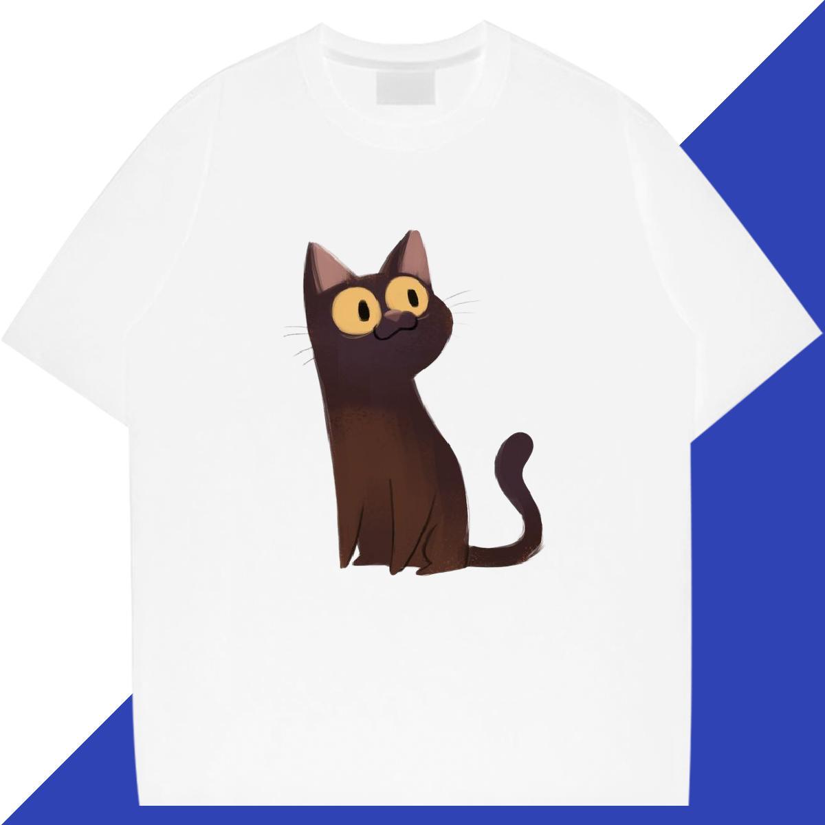 New T-Shirts 230g 100% Cotton cute Spring Summer Clothes Pure Cotton Cool Men Tees DIY