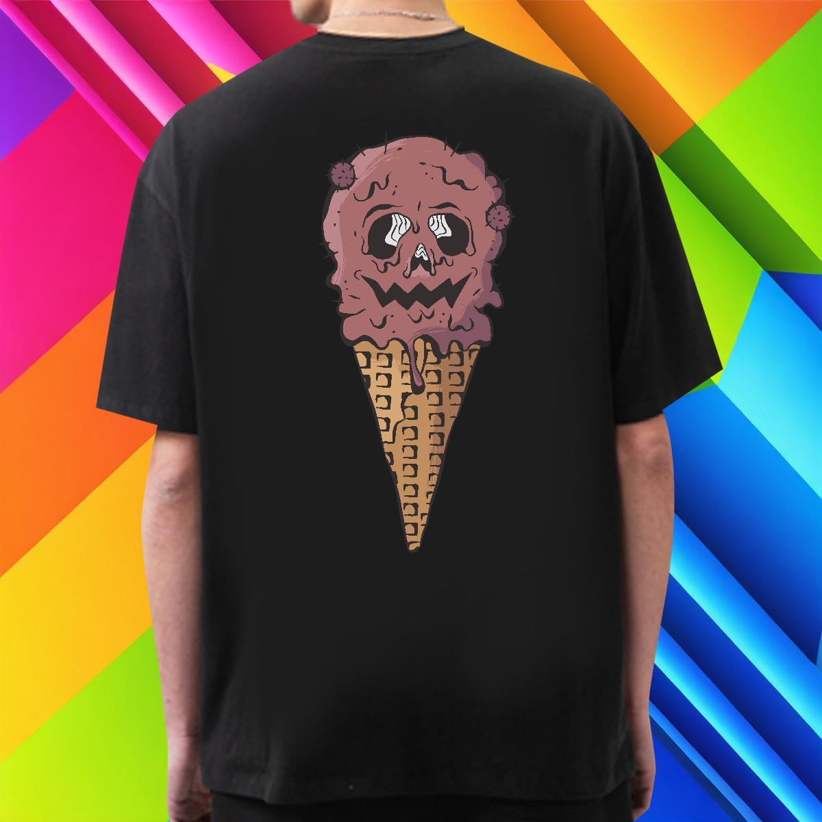 2024 Men T Shirts 230g Cotton monster Street Wear Tee Shirt Breathable Crew Neck Loose Fit Men Tees Anime