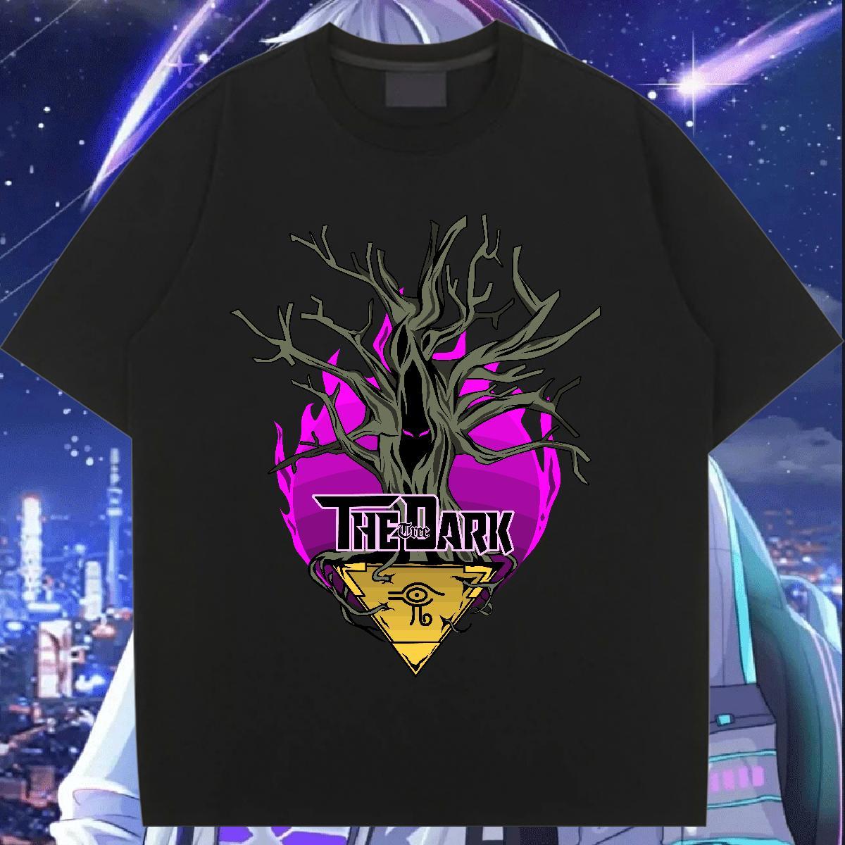 Female T Shirt For Woman O-Neck Short Sleeve Woman Tshirt Plus Size Cartoon tree Casual 100% Cotton 230g 2024 Tops