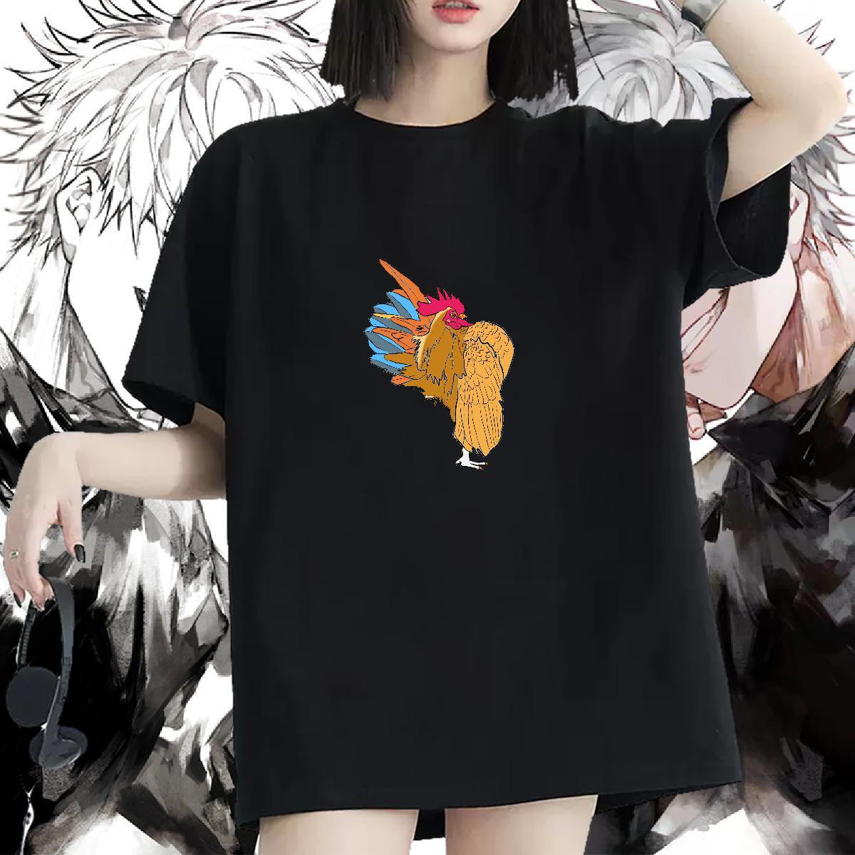 Lady Women T Shirts Short Sleeve O-Neck Women Tshirts Customized Print chicken Street Casual 230g Pure Cotton 2024 Casual Top Tees