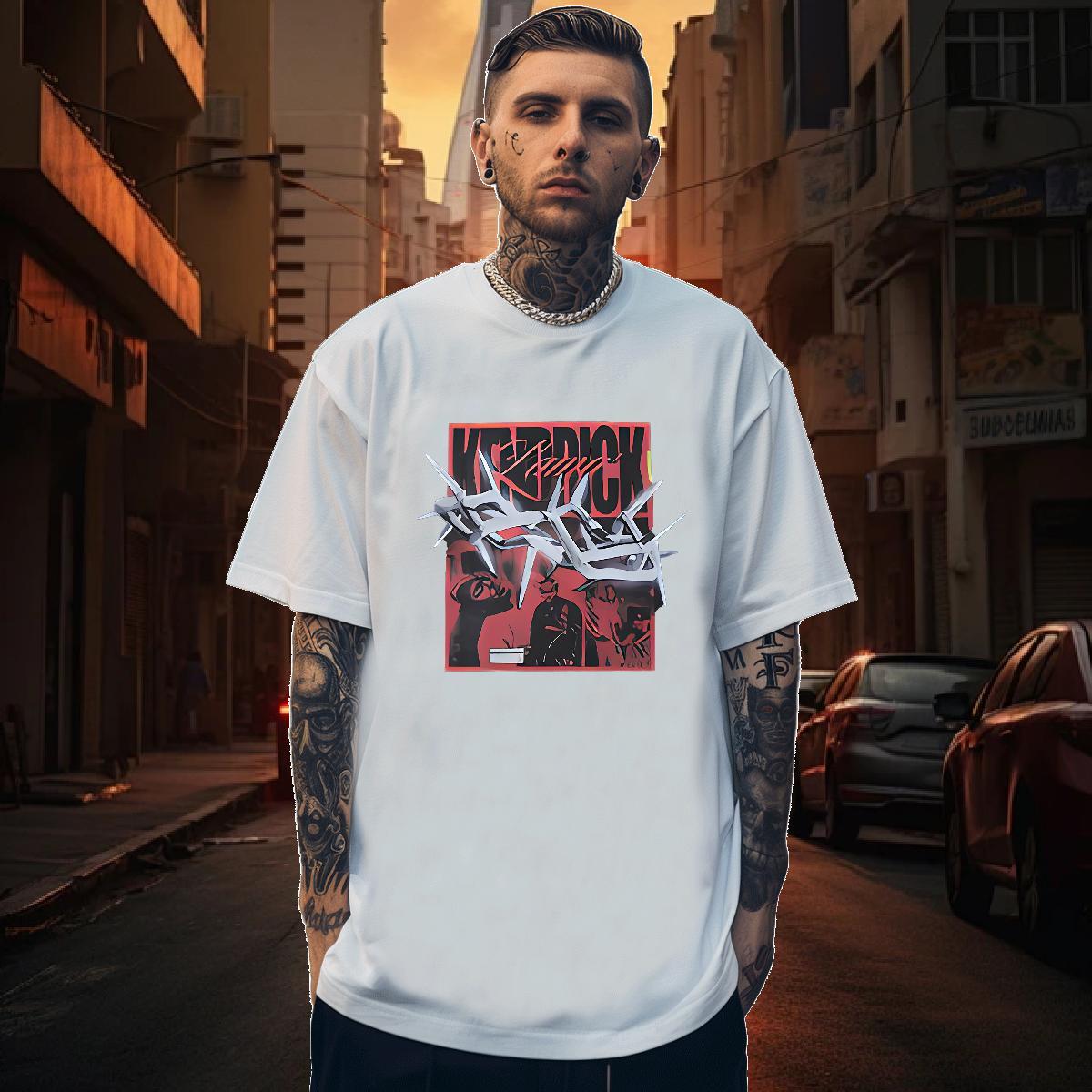 T shirt 230g Cotton painting High Street Hip Hop Breathable Short Sleeve Custom Print Plus Size Mens Tshirts Free Shipping Brand Tops