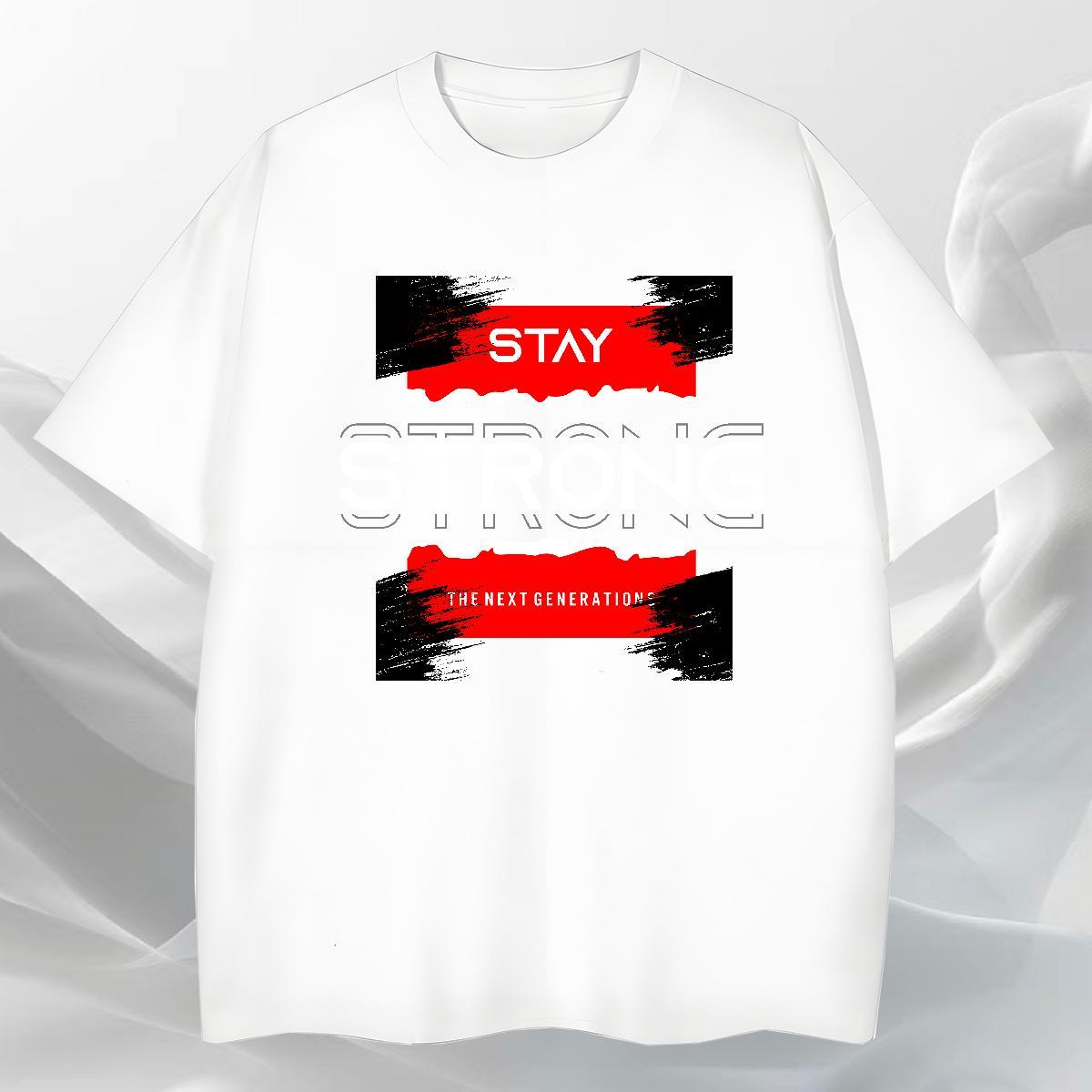 Loose Fit Men Clothes T-Shirt 230g 100% Cotton Casual Daily Wear letter Custom Print Plus Size Short Sleeve O-Neck New Arrival Men T Shirts Tees