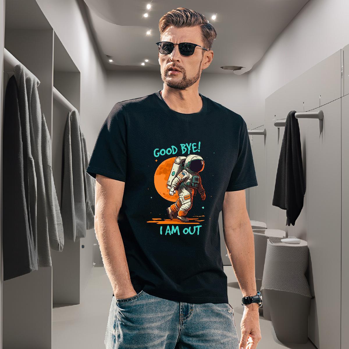 T shirt 100% Cotton 230g universe Daily Outfit Breathable Short Sleeve Customized Print Men Clothes T-Shirt Designer High Quality Tee Shirt
