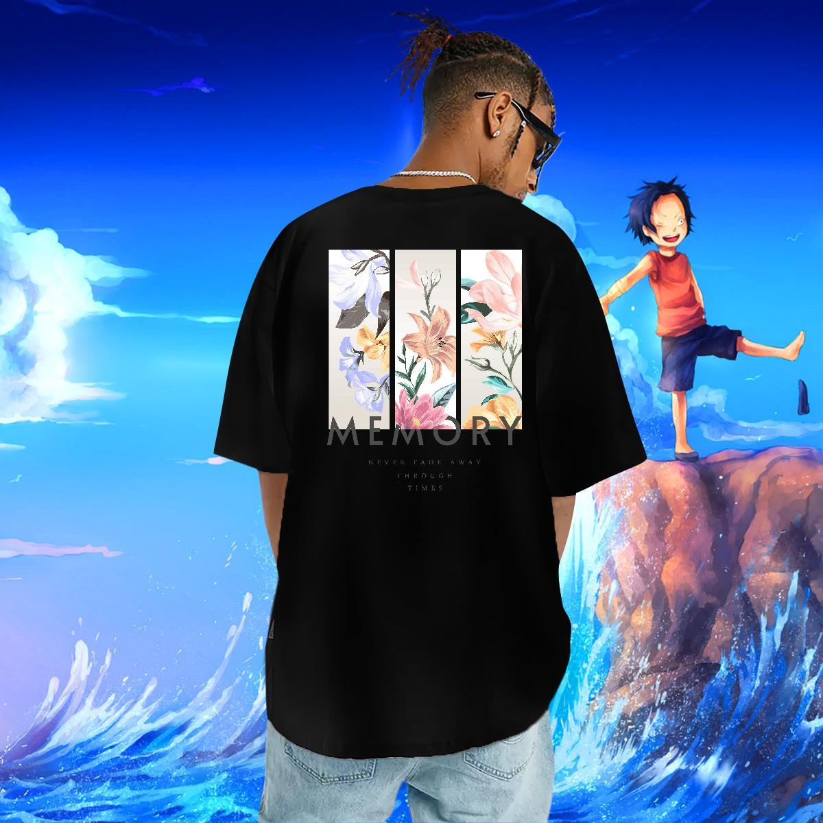 Customized T shirt 230g Pure Cotton flower Casual Tops Round Neck Short Sleeve Soft Couples T Shirts Custom Big Size