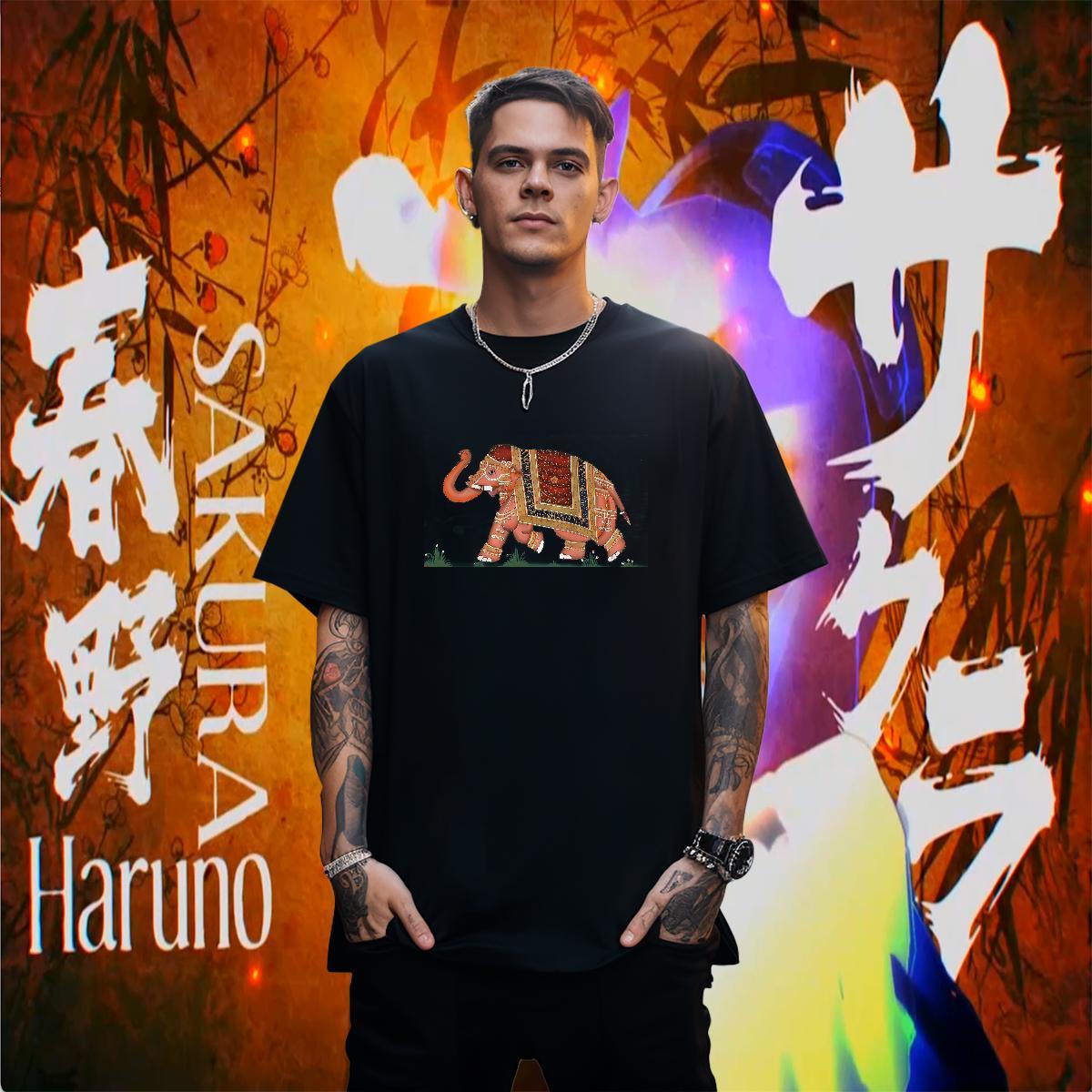 T-Shirts 100% Cotton 230g elephant Daily Wear Breathable Short Sleeve Plus Size Custom Mens Tshirts 2024 New Classic Clothings