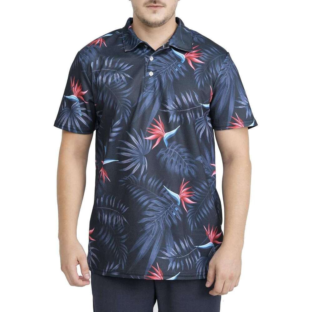 Fashion Mens Polo shirt Golf Shirts for Men Funny Crazy Print Hawaiian Mens Polo Shirt Casual tops summer clothes Short sleeve Free shipping