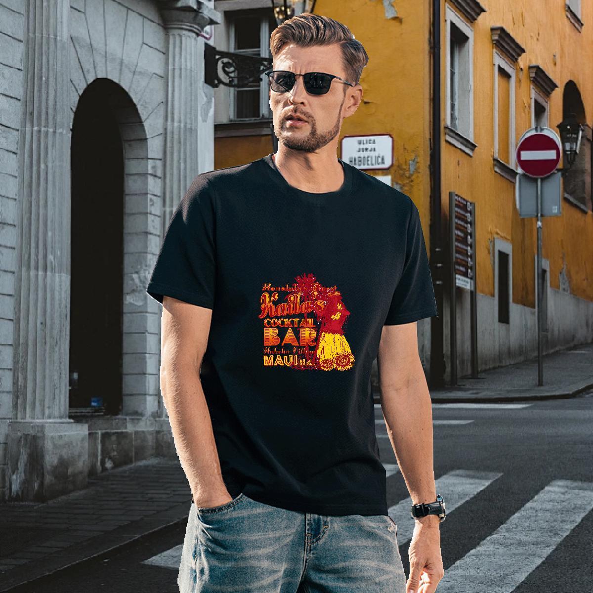 Man T Shirts 230g Cotton flower Casual Breathable Black White Men Tops Tees 2024 Summer TOP Quality Top Tees