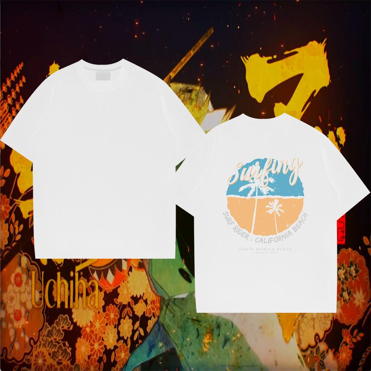 Casual New T-Shirts 230g Pure Cotton tree Outdoor Tee Shirt Breathable Crew Neck Brand Tshirt for Man Woman Cartoon Printing L-4XL