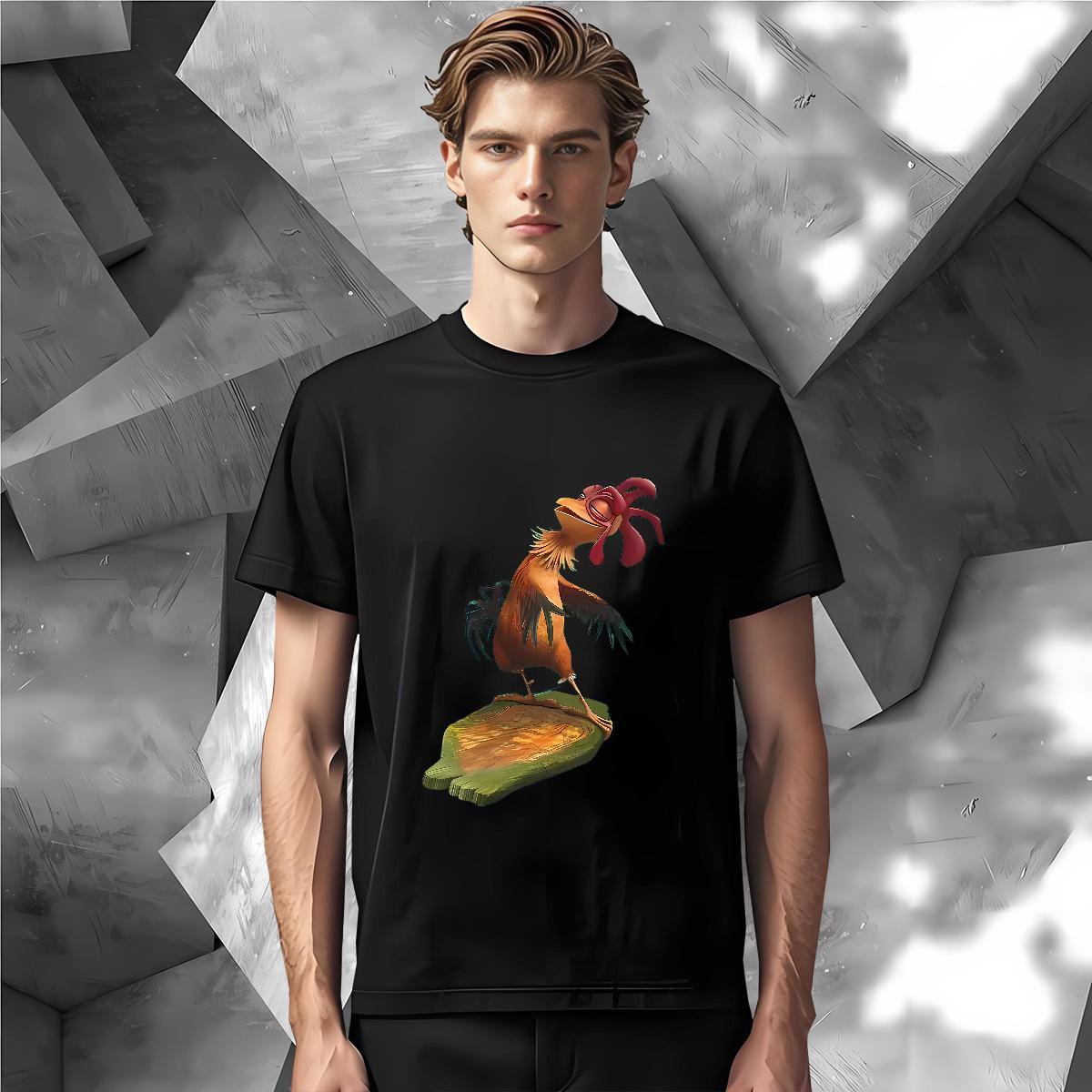 Loose Fit Tshirt for Man Woman 230g Cotton chicken Man T Shirts Hip Hop Short Sleeve O-Neck DIY Printed Wholesale Clothes