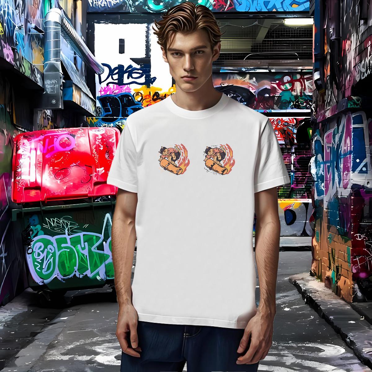 Custom T Shirts Men 230g 100% Cotton cat Street Clothings Breathable Soft Cool Men Tops Tees Plus Size Custom