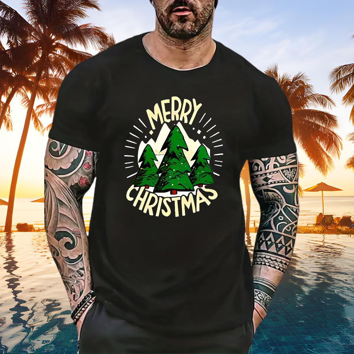TOP Quality Men Clothes T-Shirt 230g 100% Cotton Christmas T Shirts Men Spring Summer Round Neck Short Sleeve Custom Anime Wholesale Wear