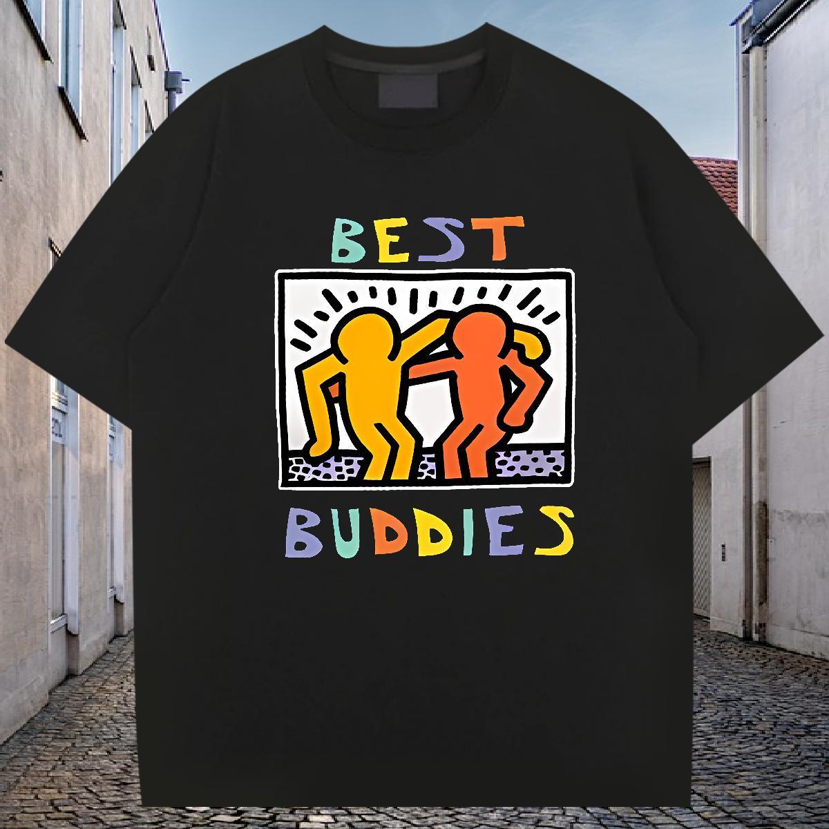 Fashion Casual T-Shirts letter Wear 230g Pure Cotton Daily Outfit Popular Oversized O Neck Short Sleeves Couples T Shirts