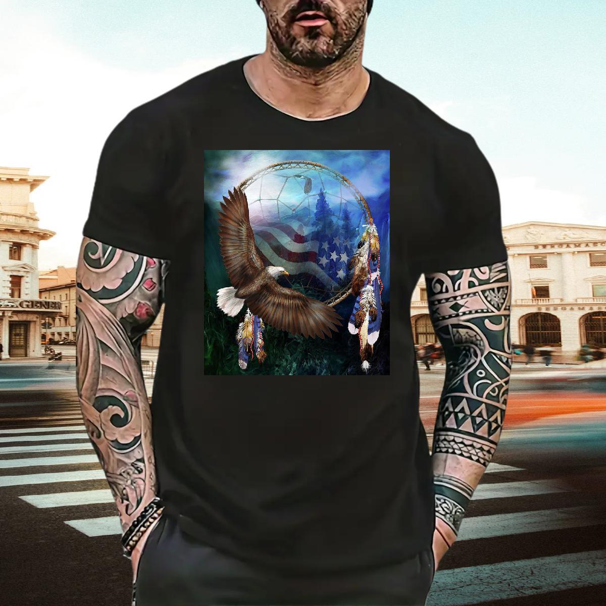 Custom T Shirt For Man 100% Cotton 230g cool Daily Wear Tops Breathable Crew Neck Loose Fit Men Tees Plus Size Cartoon