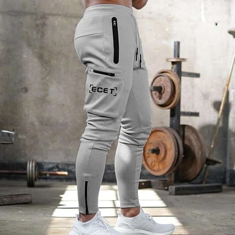 Muscle Fitness Brothers Slim Sports Mens Overalls Outdoor Pants Running Training Elastic 240806