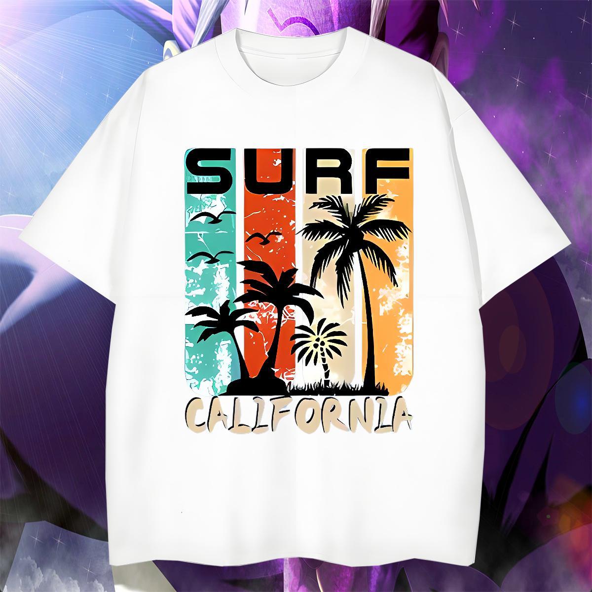 Popular Mens Tshirts 100% Cotton 230g High Street Hip Hop beach Custom Printing O Neck Short Sleeves Designer T Shirt For Man Clothings