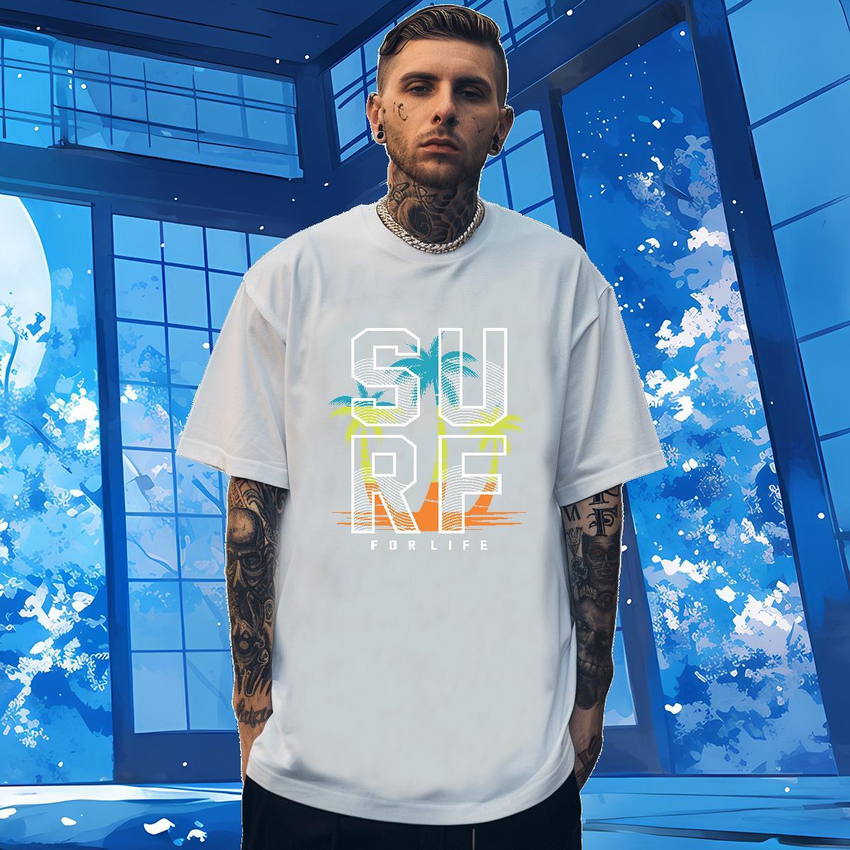 Factory Direct Mens T Shirts 100% Cotton 230g tree Street Clothes Breathable Soft Designer Tshirts Customized Print