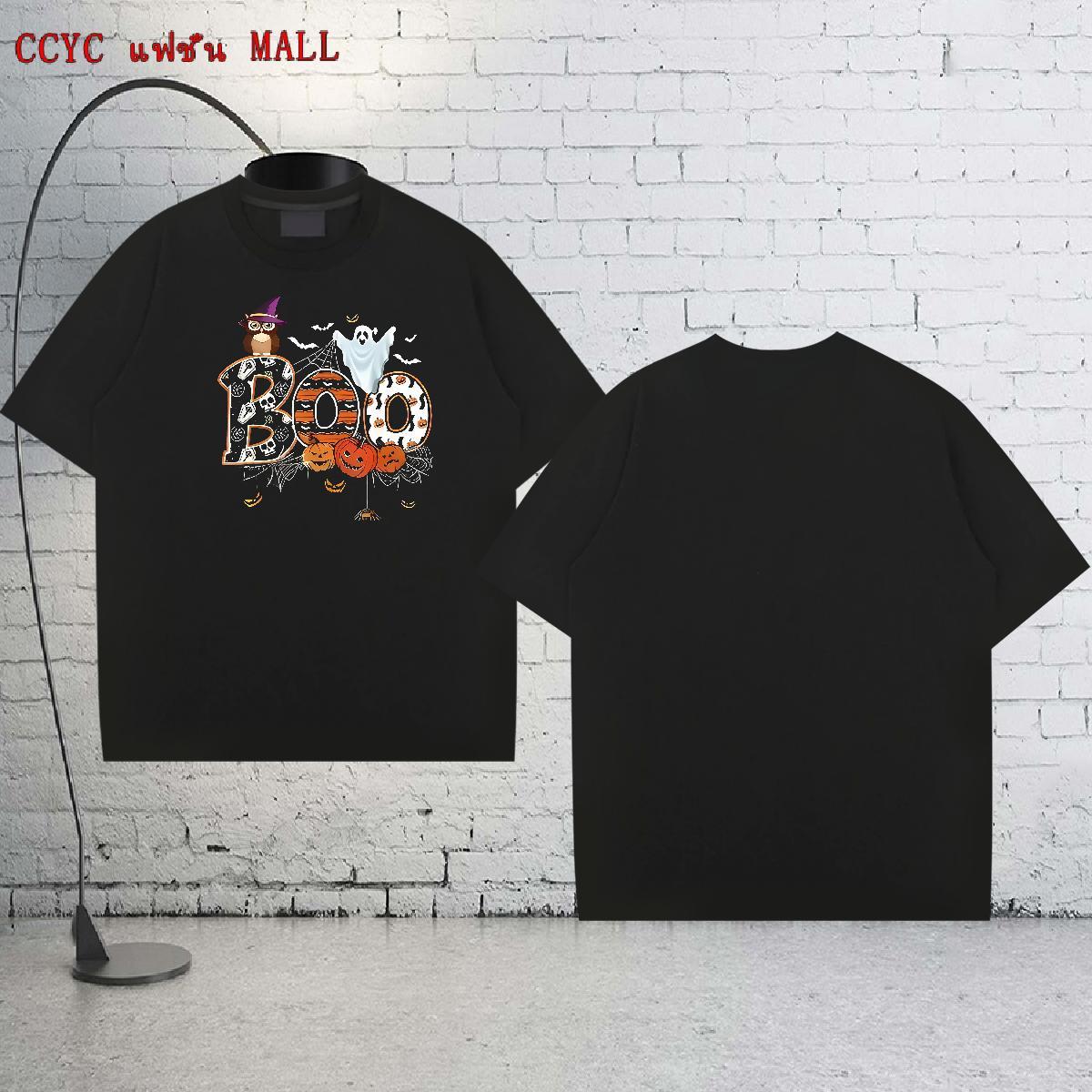 Customized Man T Shirts 230g Cotton halloween Hip Hop Tees Shirts O Neck Short Sleeves Cool Design Men Tops Tees Plus Size Cartoon