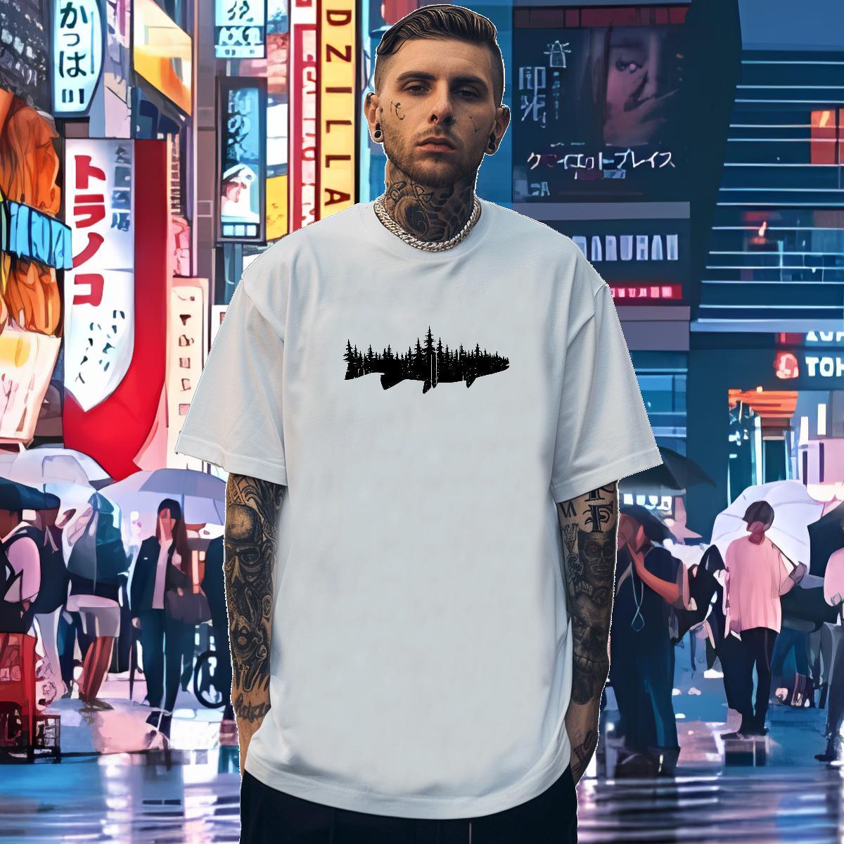 T shirt 230g Pure Cotton plane Outdoor Breathable Crew Neck DIY Logo Oversized Men Clothes T-Shirt 2024 Summer Comfortable Tops Shirt