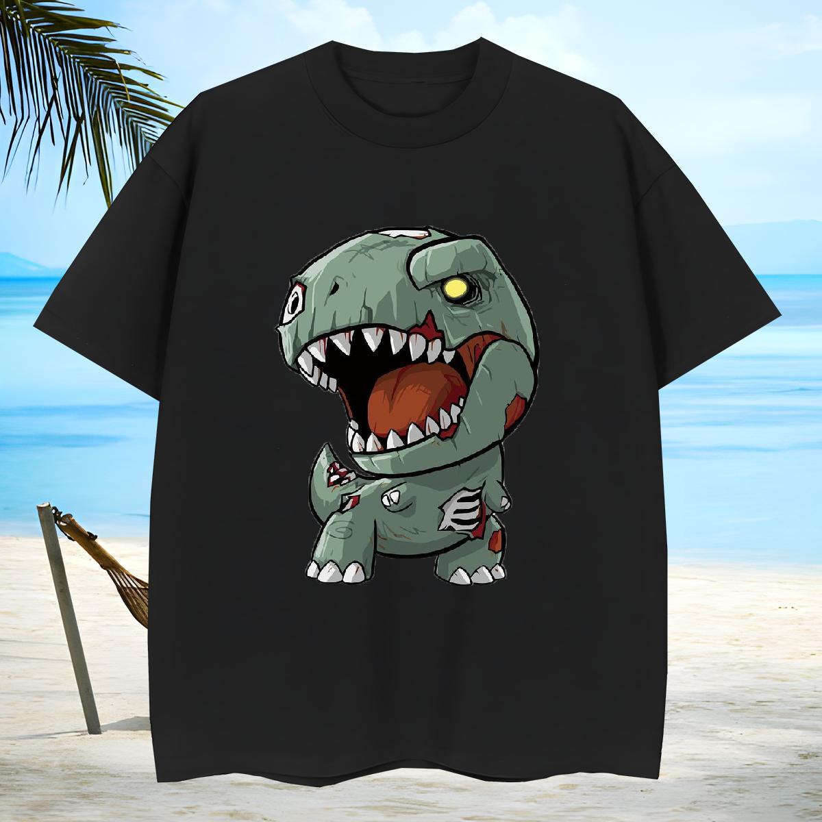 Designer Men Tops Tees 230g Cotton dinosaur T shirt Spring Summer Pure Cotton Plus Size Custom 2024 Summer Tees Shirts