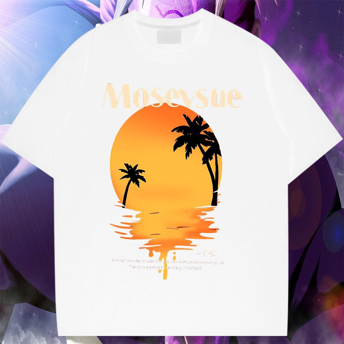 Cool Men Tees 100% Cotton 230g Casual Beach tree White Plus Size Breathable Soft Factory Direct T-Shirts for Men Tees Shirts