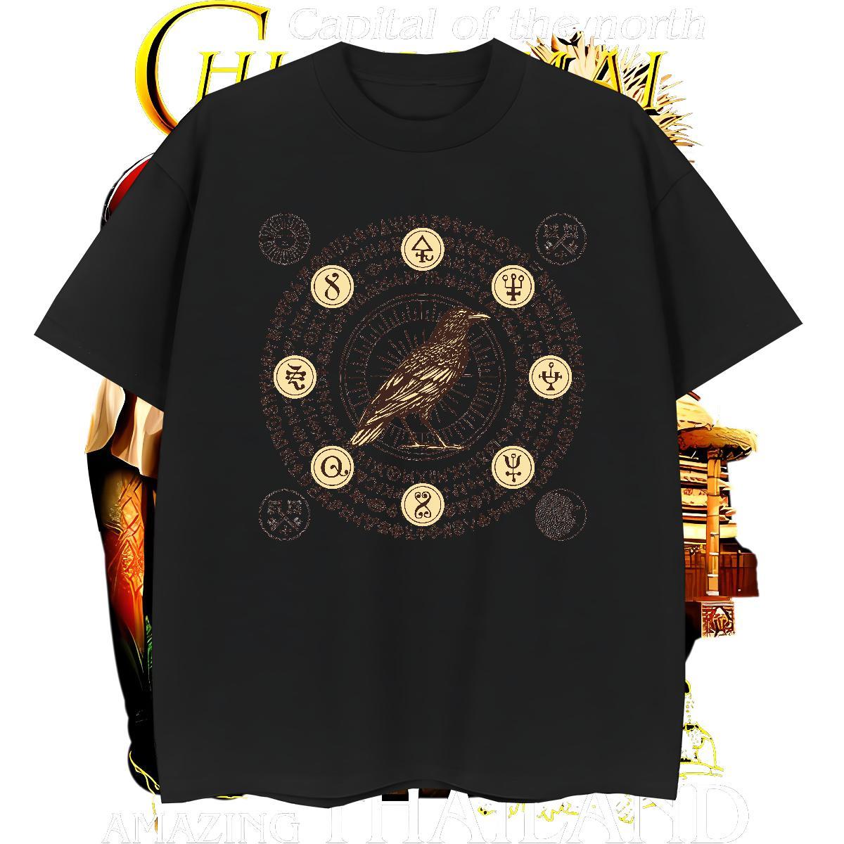 Popular Men Tops Tees 230g Cotton bird T shirt Street Wear O Neck Short Sleeves DIY Printed New Designer Top Tees