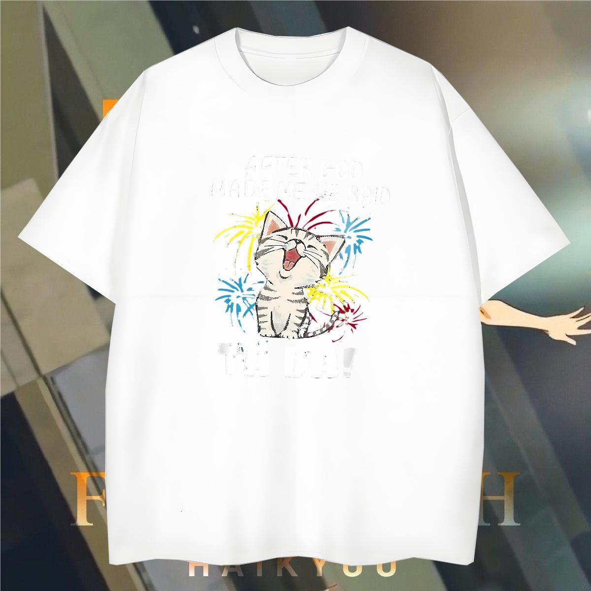 T Shirts Men 230g Pure Cotton cute Street Breathable Short Sleeve Oversized 3XL 4XL Men Clothes T-Shirt Free Shipping Loose Fit Tops Shirt