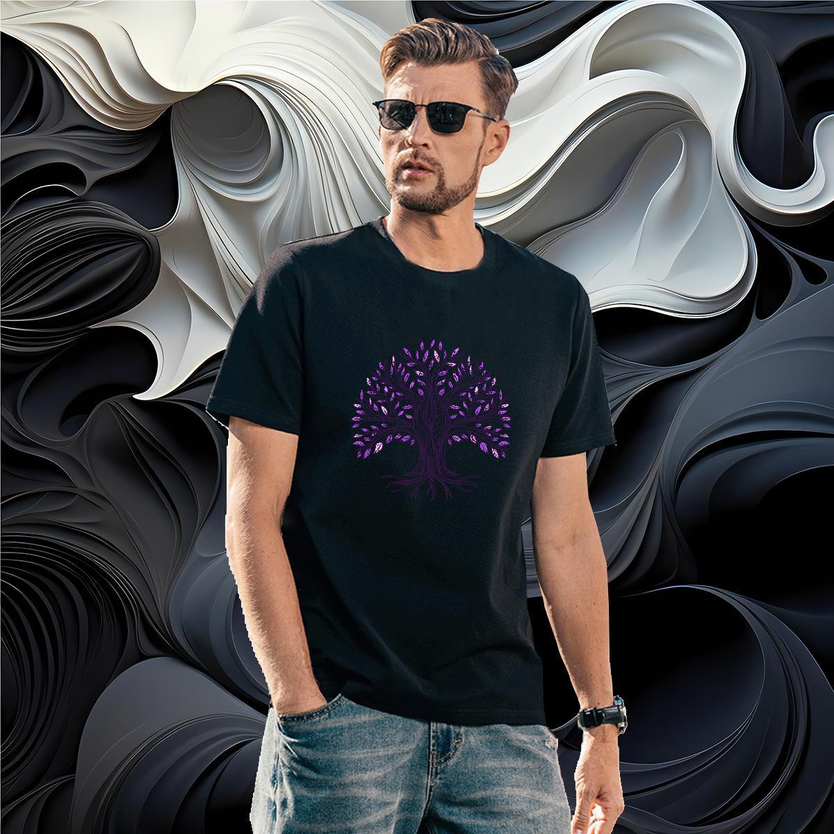 T Shirts Men 230g 100% Cotton tree Sport Breathable Short Sleeve Custom Printing Men Tees Classic Popular Polos