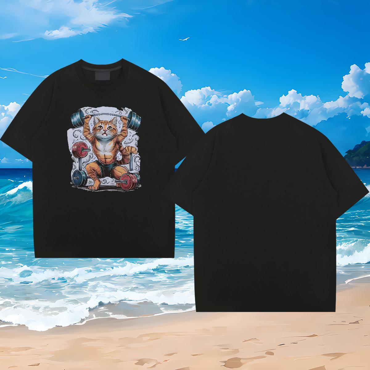 2024 Designer Men T Shirts 230g Pure Cotton strong Beach Wear Breathable Crew Neck Loose Fit Men Clothes T-Shirt Oversized