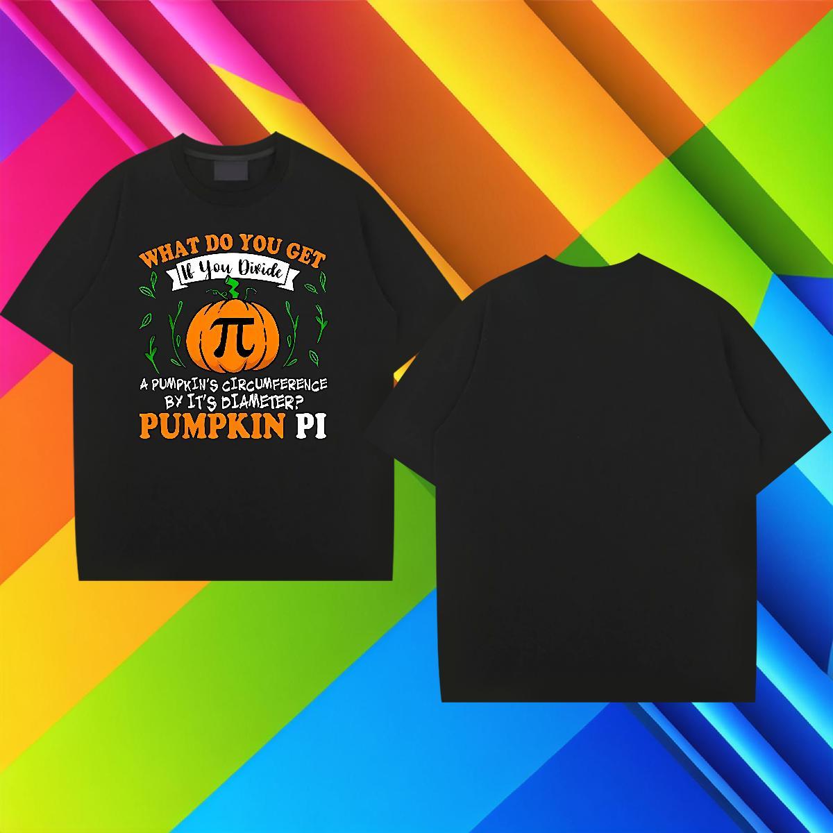 Classic Men Tees 230g Cotton pumpkin Man T Shirts Summer Casual O Neck Short Sleeves DIY Anime New Arrival Polos