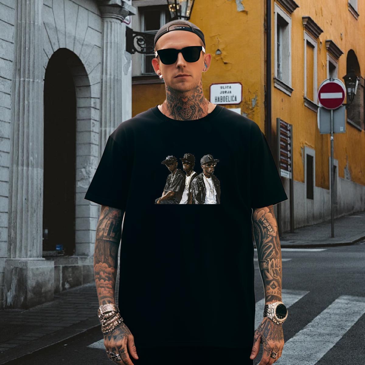 T Shirt For Man 230g 100% Cotton person Anime Printing Street Breathable Short Sleeve Custom Printing Tshirts Fashion New High Quality Tee Shirt