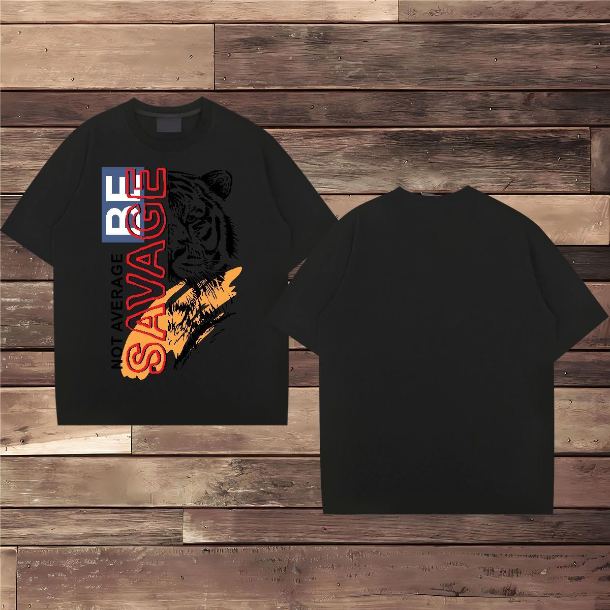 2024 Designer Men T Shirts 100% Cotton 230g tiger Home Outdoor Tops Shirt Short Sleeve O-Neck Cool Men Tees DIY