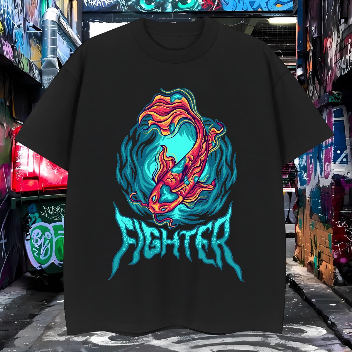 T shirt 230g Cotton Spring Summer Breathable Short Sleeve Cartoon Printing L-4XL Tshirt for Man Woman 2024 Comfortable Tees Shirts