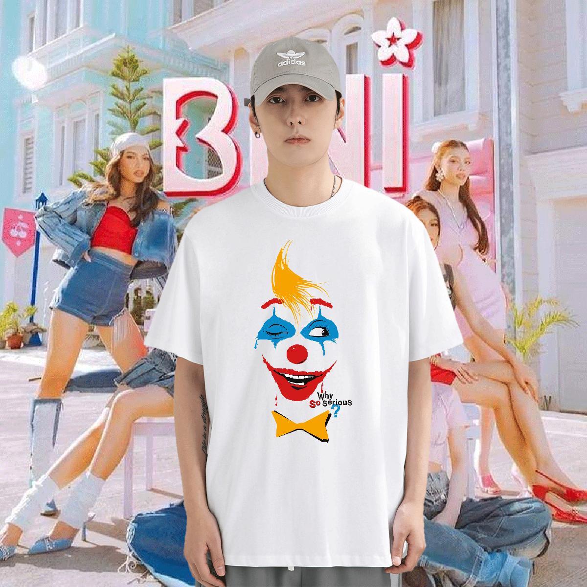 T-Shirts 230g Cotton Joker High Street Hip Hop Short Sleeve O-Neck Skull Couples T Shirts 2024 Summer Free Shipping Polos