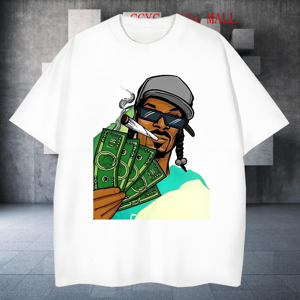 Cool Men Clothes T-Shirt 230g 100% Cotton Daily Outfit money Custom Printed Pure Cotton Free Shipping Man T Shirts Polos