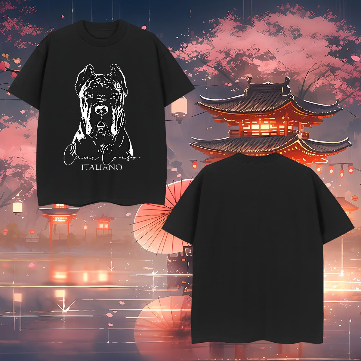 Factory Direct T shirt 230g Cotton dog Street wear Hip Hop Tees Round Neck Short Sleeve Brand Tshirts Custom Print Plus Size